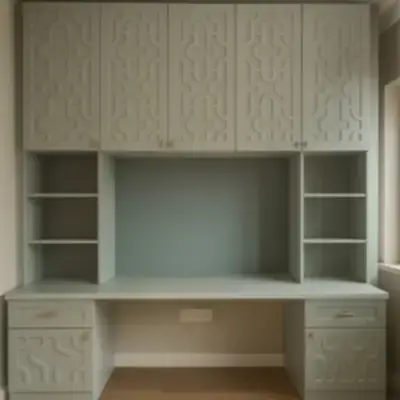 Встроенная рабочая зона с антресолями