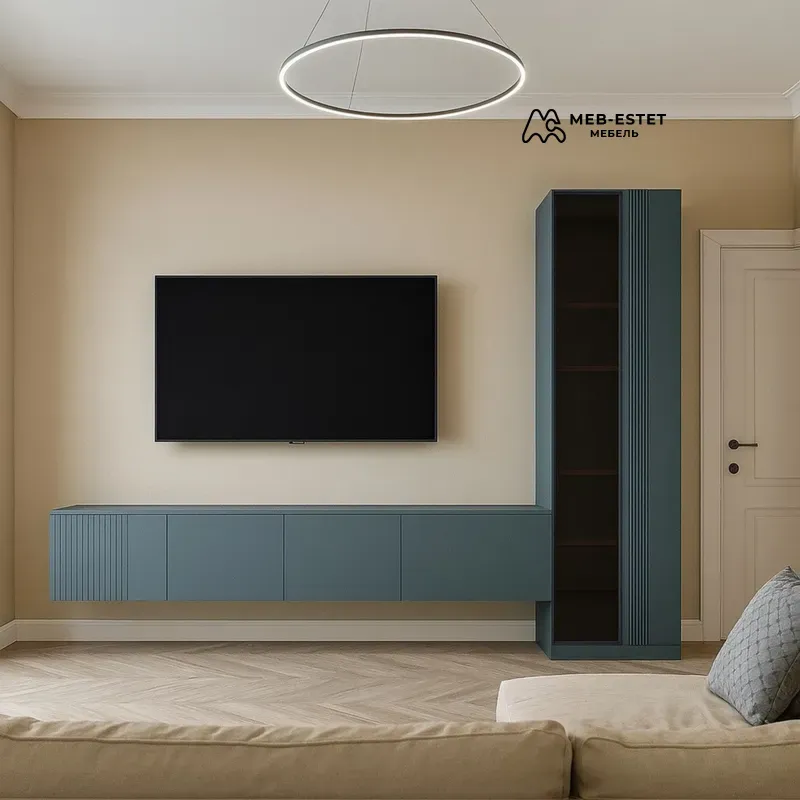 Настенная ТВ стенка витрина