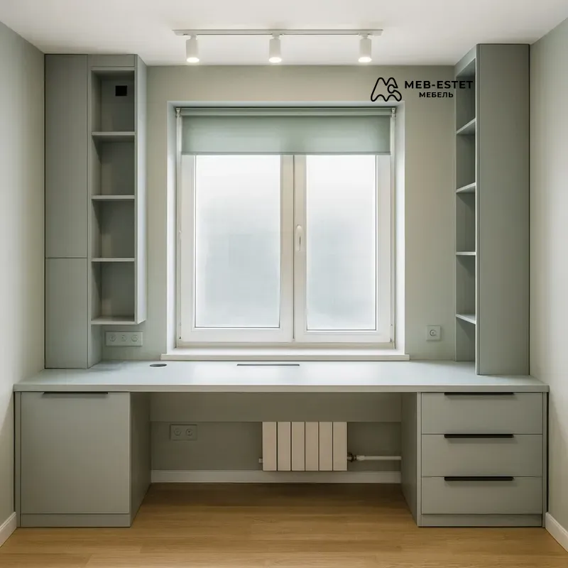 Встроенная рабочая зона у окна