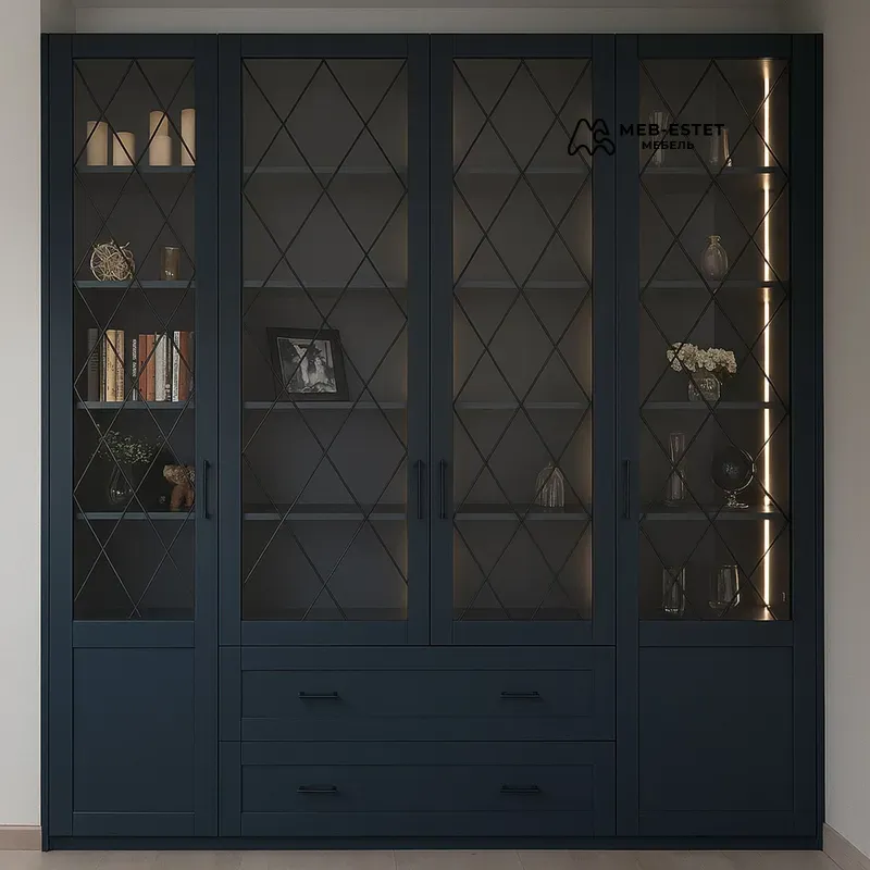 Витрина с ромбической решеткой