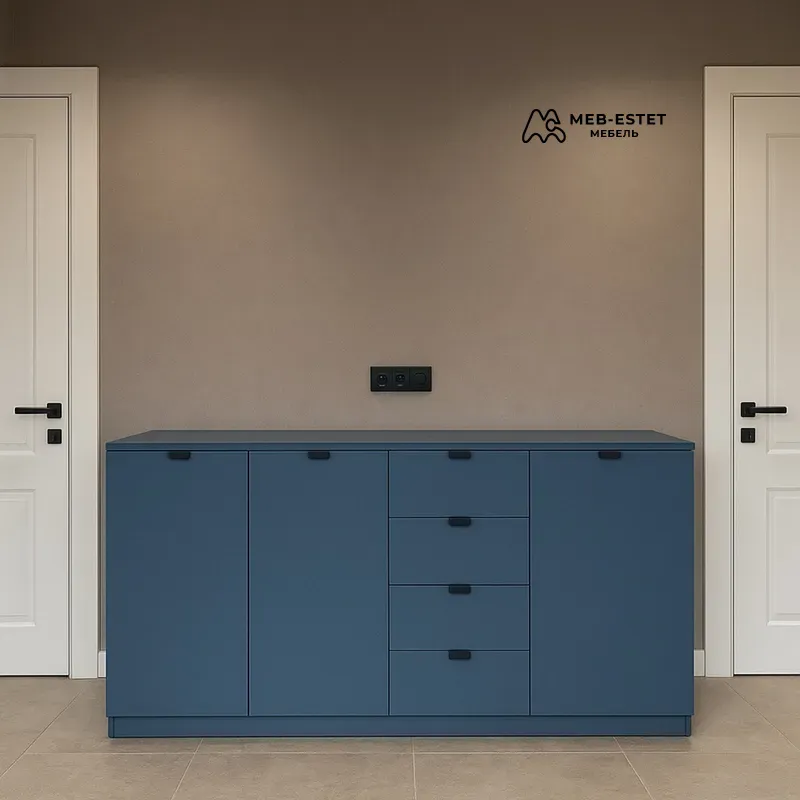 Комод синего цвета прихожая