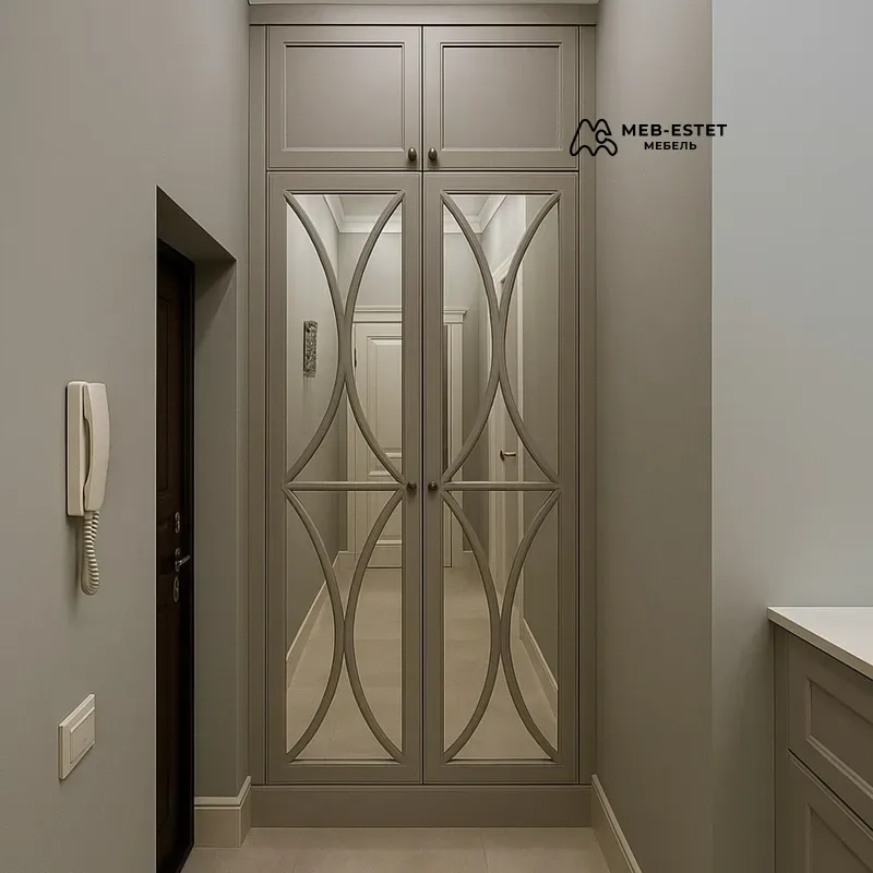 Шкаф прихожая зеркало неоклассика