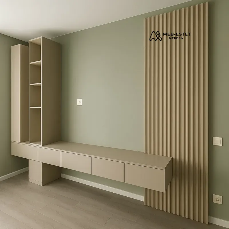 Консоль с реечной панелью