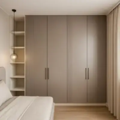 Встроенный распашной шкаф в спальню