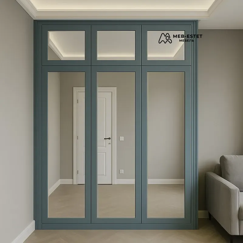 Шкаф зеркальный до потолка