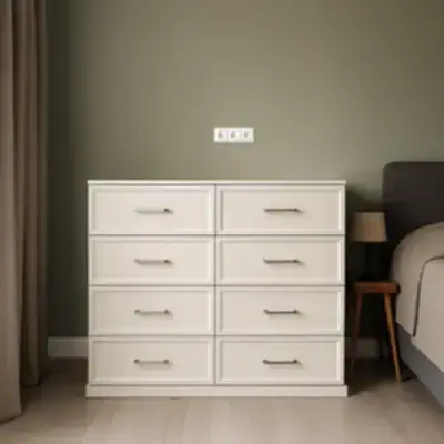 Комод кремовый 8 ящиков