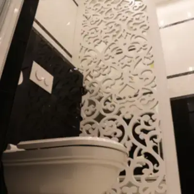 Декоративная зеркальная перегородка