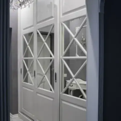 Встроенный шкаф-купе в прихожую Прованс