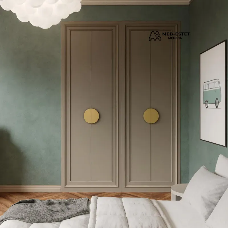 шкаф встроенный классический круглые ручки