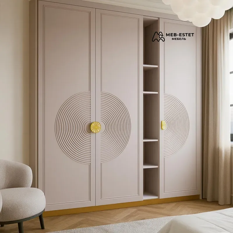 Шкаф фрезерованный кремовый премиум