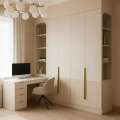 Встроенный шкаф с рабочей зоной