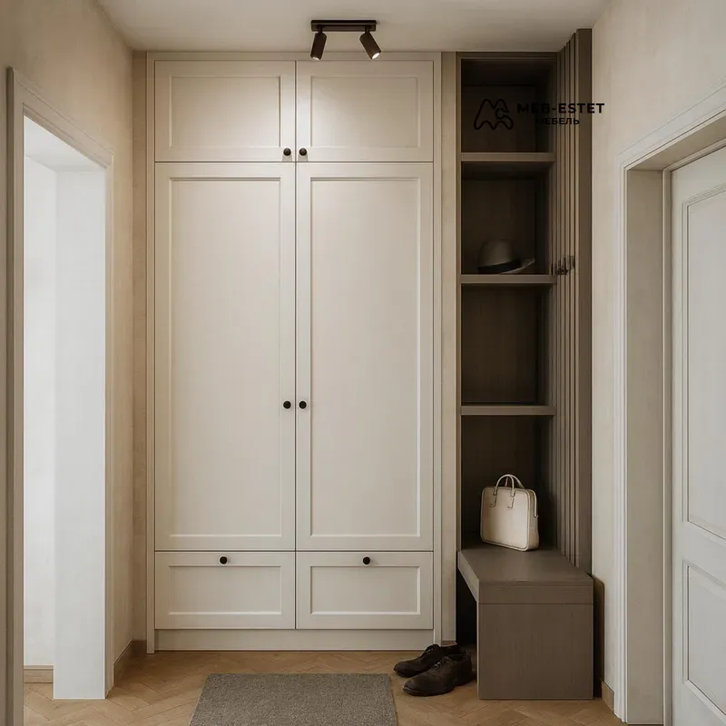 Шкаф прихожая крем дуб