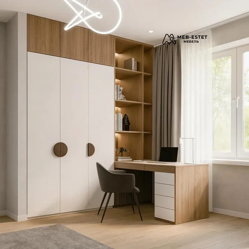 Встроенный шкаф с рабочей зоной