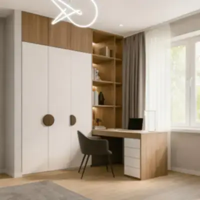 Встроенный шкаф с рабочей зоной