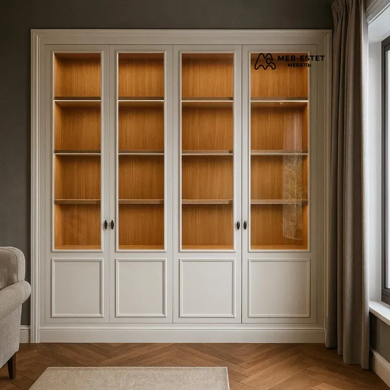 Встроенная книжная витрина