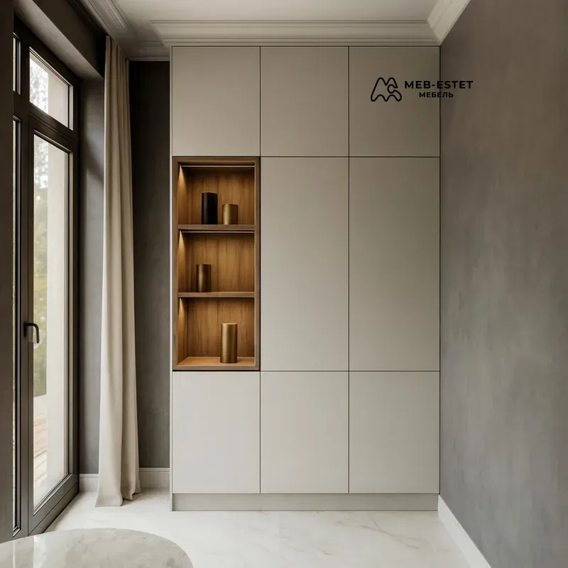 Встроенный шкаф с подсветкой Встроенный шкаф с подсветкой