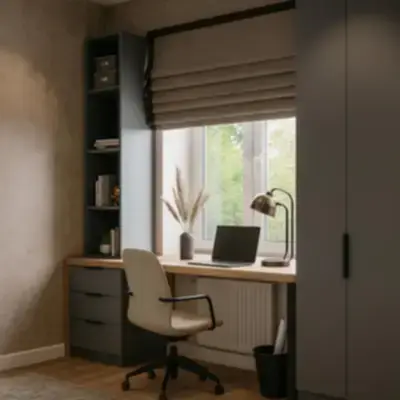 Встроенная рабочая зона у окна