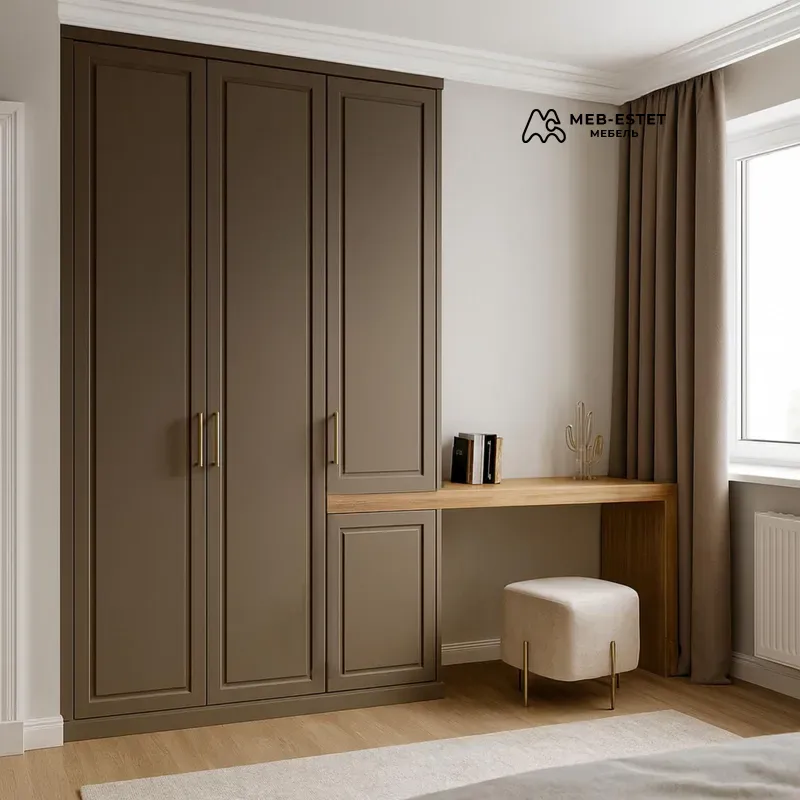 Шкаф рабочая зона шоколадный