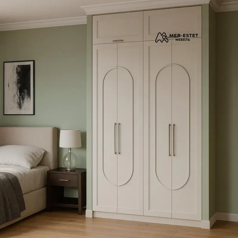 Шкаф кремовый с фрезеровкой