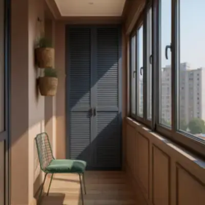 Распашной шкаф в лоджию