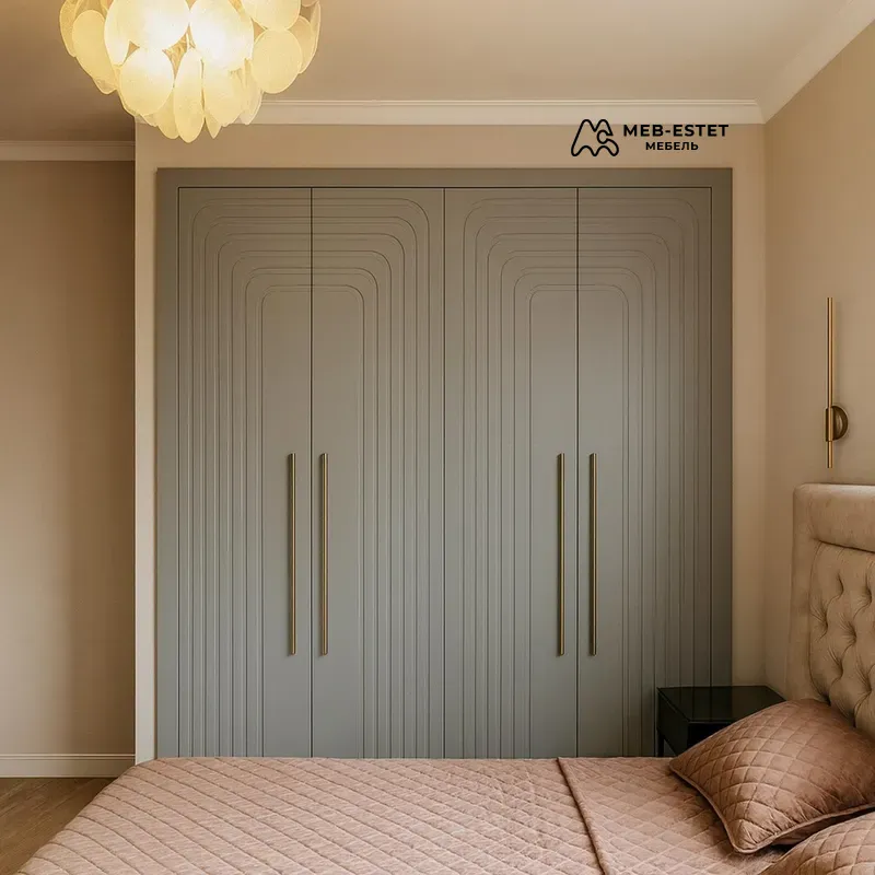 Шкаф фрезерованный серый