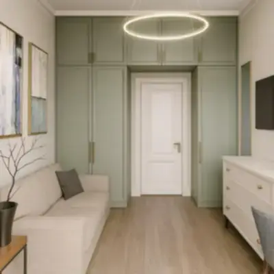 Встроенный шкаф вокруг двери