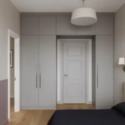 Встроенный шкаф вокруг двери