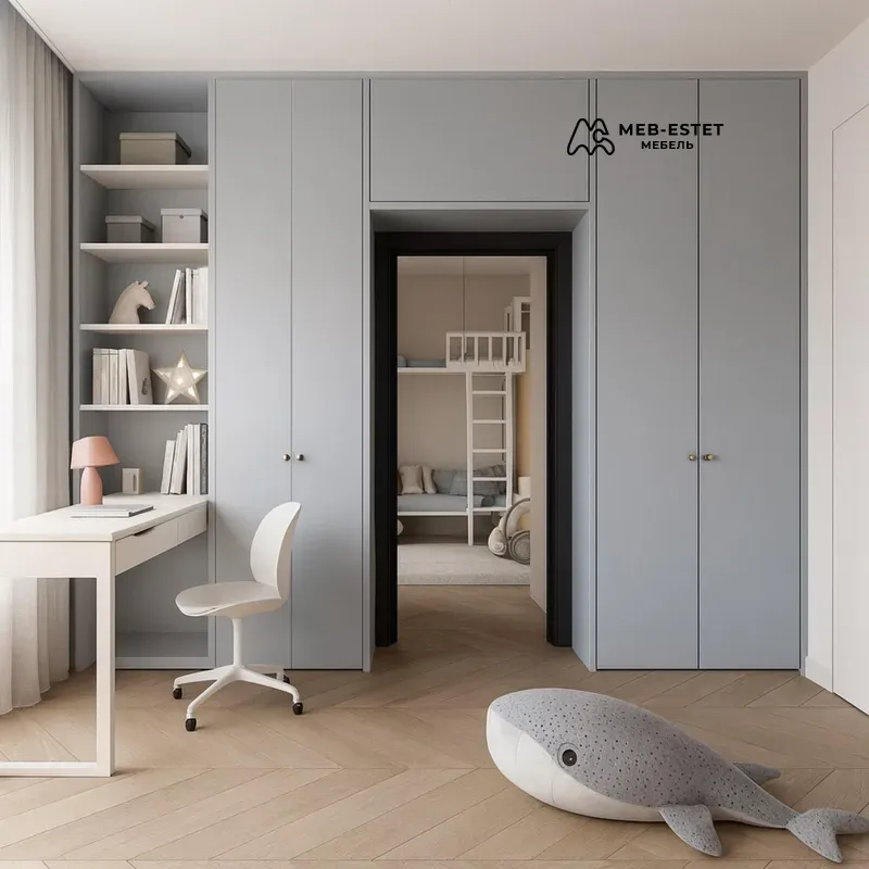 Встроенный шкаф с рабочей зоной