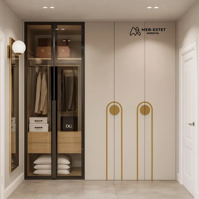 Прихожая встроенный шкаф в нишу