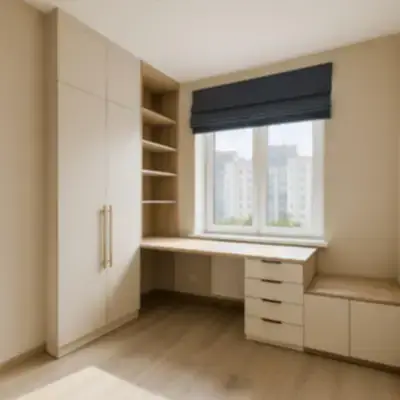 Встроенный рабочий угол со шкафом