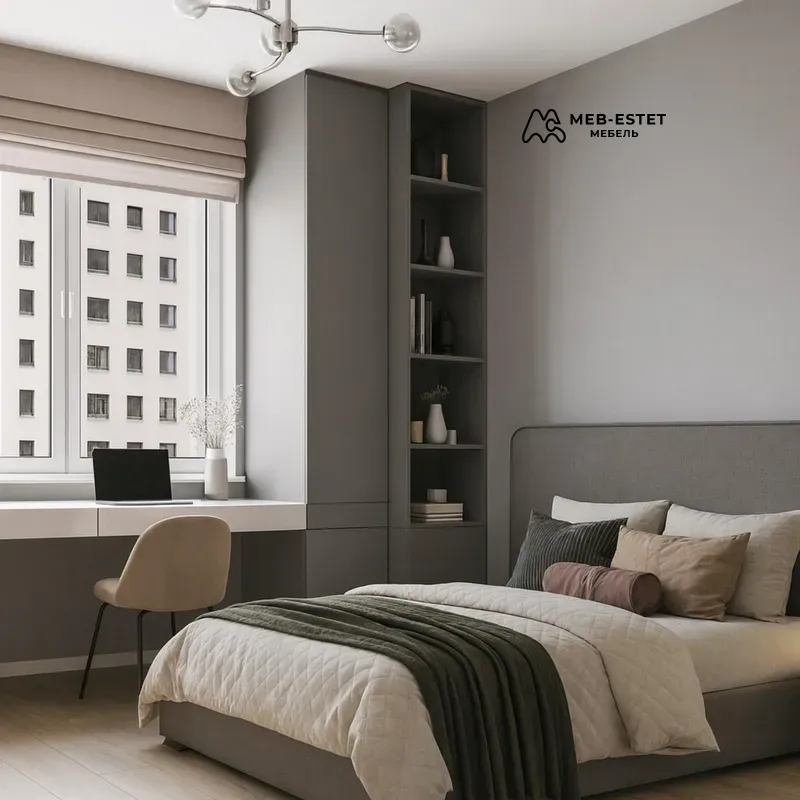 Встроенный шкаф с рабочей зоной