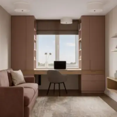 Встроенная рабочая зона у окна