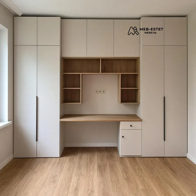 Шкаф с рабочим столом и полками