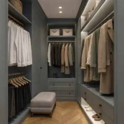 Гардеробная в классическом стиле