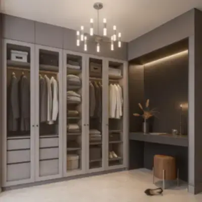 Встроенная гардеробная с нишей