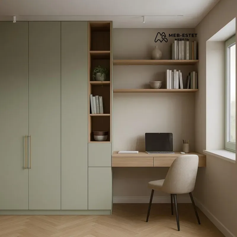 встроенный шкаф рабочая зона зеленый дуб встроенный шкаф рабочая зона зеленый дуб