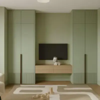 Встроенный шкаф с тумбой