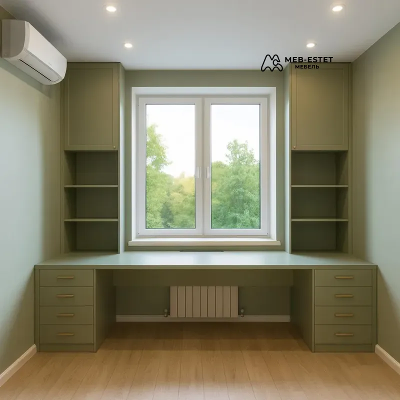 Встроенная рабочая зона у окна