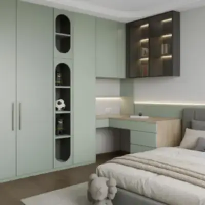 Гардероб с рабочим местом