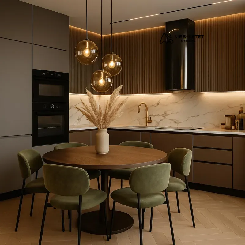 Современная угловая кухня