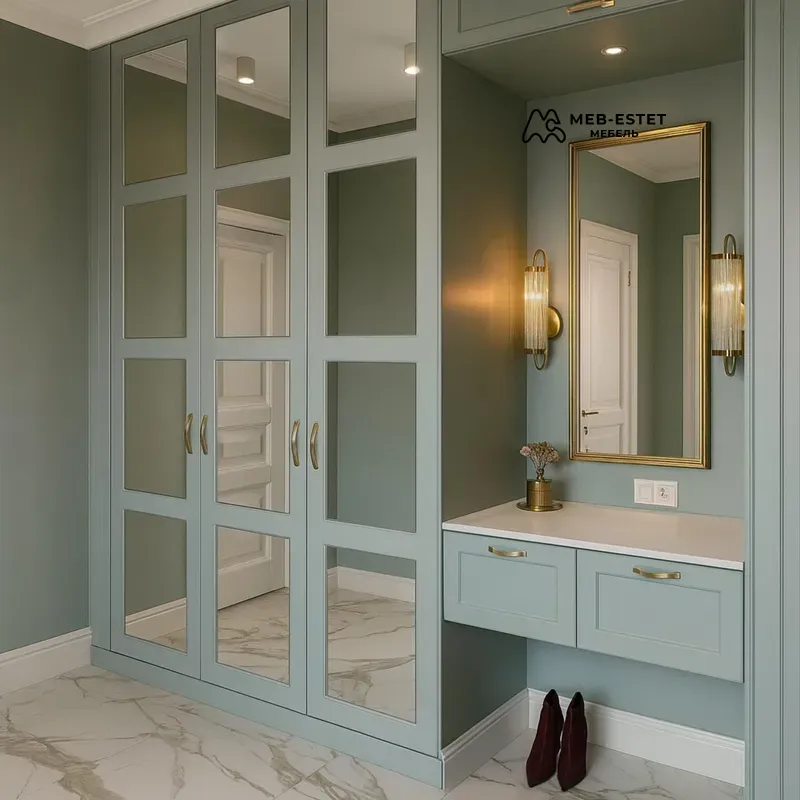 Встроенный шкаф с зеркалами