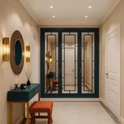 Встроенный шкаф-купе с зеркалами