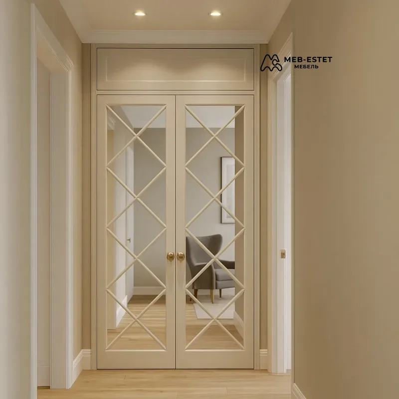 двери прихожая неоклассика бежевые