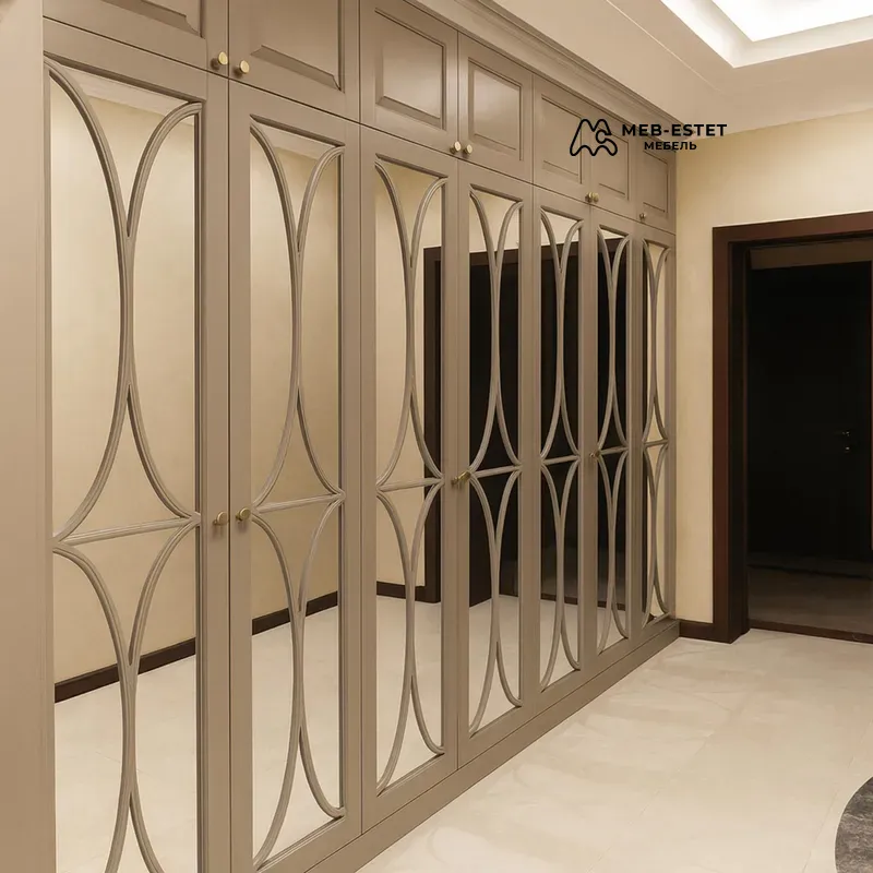 Шкаф прихожая неоклассика зеркало