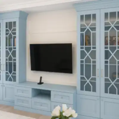 Стенка с витринами под ТВ