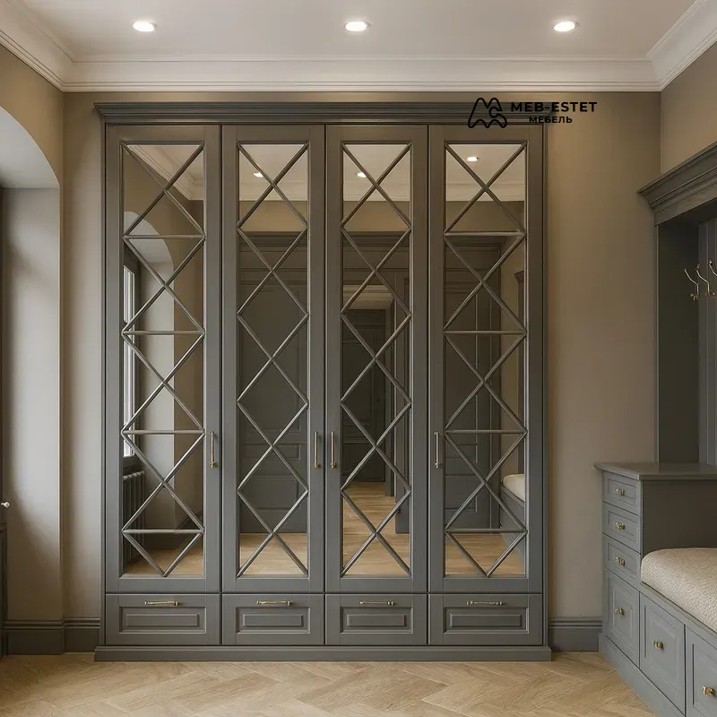 Шкаф с зеркальными створками