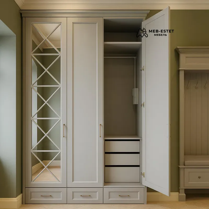 Распашной шкаф с зеркалом прихожая