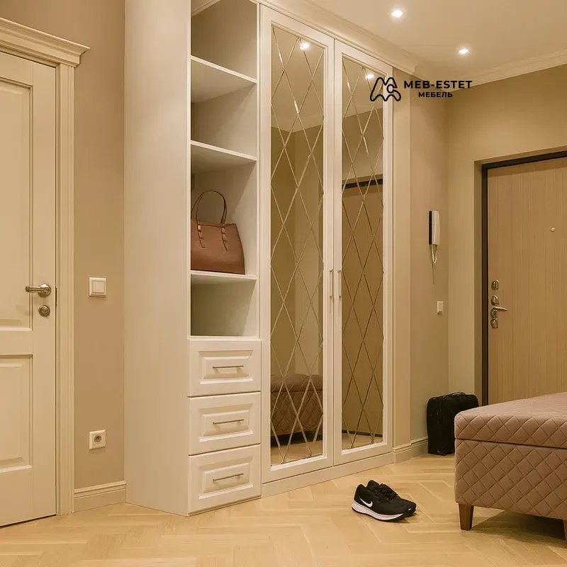 Встроенный шкаф с зеркалом