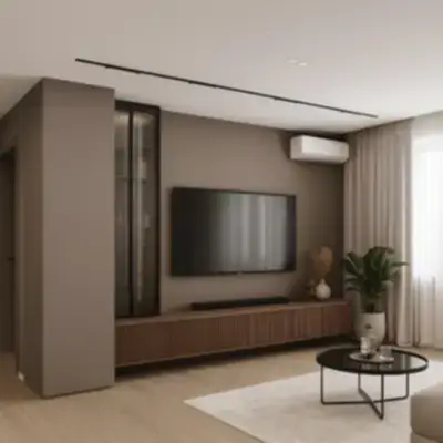 Тумба под ТВ с витриной