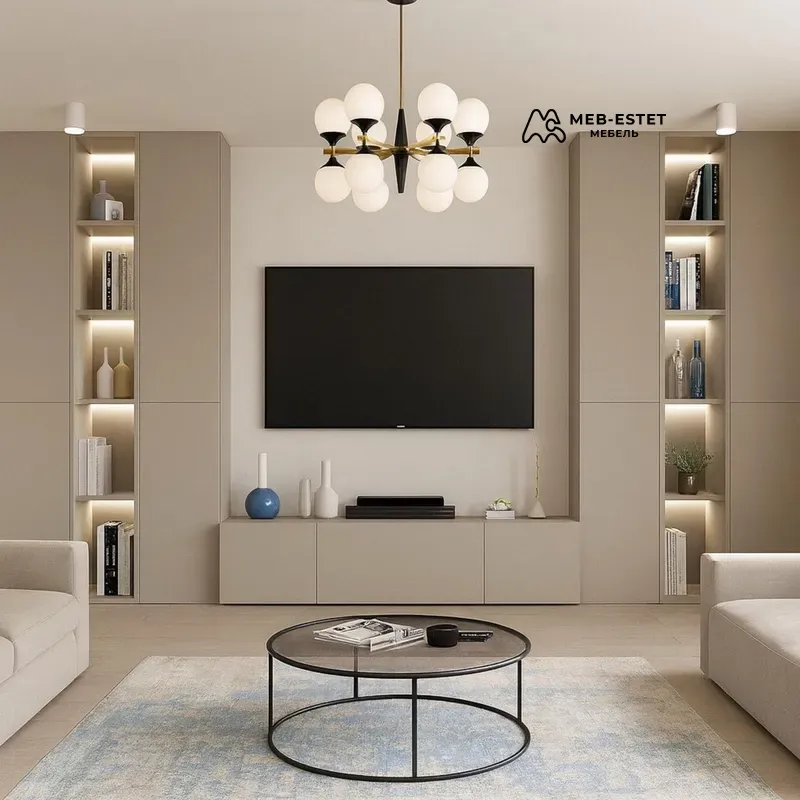 Стенка с нишами и тумбой